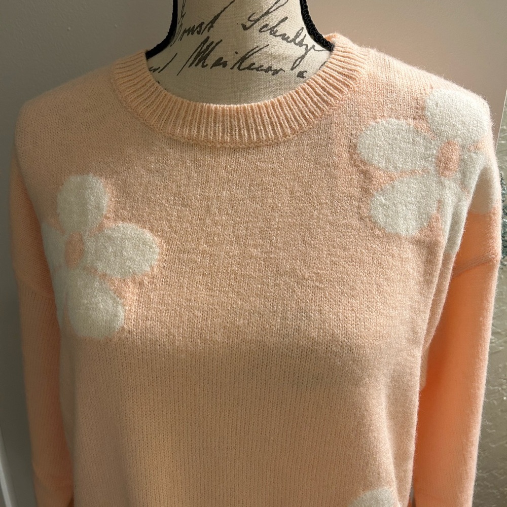 Petal & Pup Soft Orange Crewneck Sweater - Picture 2 of 5
